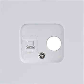 Elektrická zásuvka Anténní a internetová zásuvka nástěnná Viplast bílá