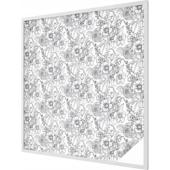 Okenní dekorace Fólie Dekorace na Okno / Sklo s Vzorem Vitráže - Květinová Elegance 100x100 cm