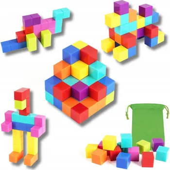 ostatní stavebnice STAVEBNICE KOSTKY VELKÉ 48 DÍLKŮ BAREVNÉ PRO DĚTI STAV A TVOŘ