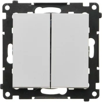 vypínač Vypínač sériový, řazení 5, 10 A / 230 V~, bezšroubové svorky, Simon 55 TW5.01/114, šedá světlá