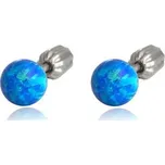 ZB8362-OP05 Stříbrné náušnice s modrým opálem