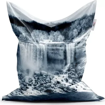 Sedací pytel Sablio Sedací vak Classic Černobílý vodopád - 150x100 cm