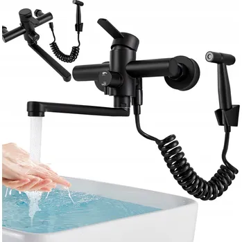 Vodovodní baterie Kuchyňská nástěnná baterie Bedee 1 černá