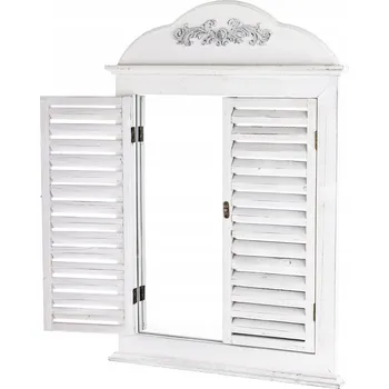 Zrcadlo Zrcadlo s okenicemi, nástěnné, retro, otevírací, obloukové, dřevěný rám