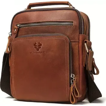 Humerpaul kožená taška Crazy horse Notker Camel 5L