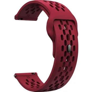 Příslušenství k chytrým hodinkám VSECHNONAMOBIL 129630 AIRY Univerzální silikonový řemínek pro hodinky se šířkou 20mm bordový