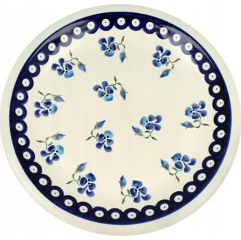 Talíř Mělký jídelní talíř Bolesławiec 24,5 cm