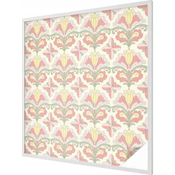 Okenní dekorace Samolepicí Mléčná fólie na okno - Rostlinná elegance 100x100 cm