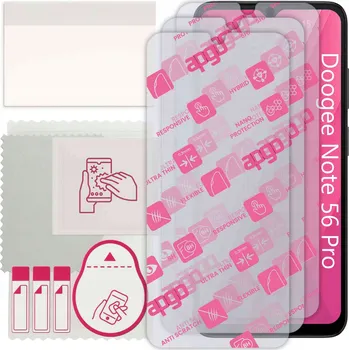 Pouzdro na mobilní telefon 3x Hybridní Sklo pro Doogee Note 56 Pro, alternativa tvrzeného skla