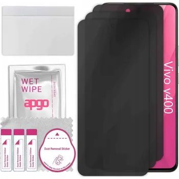 Pouzdro na mobilní telefon 3x Hybridní Sklo s Filtrem Soukromí pro Vivo y400, PRIVACY