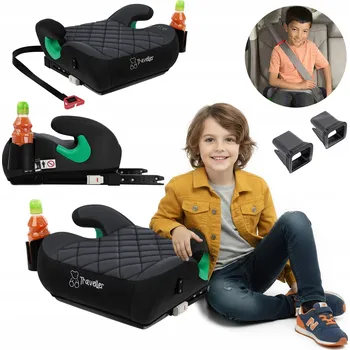 Autosedačka Autosedačka s ISOFIX Traveller pro děti 125-150 cm, prošívaná černo-šedá