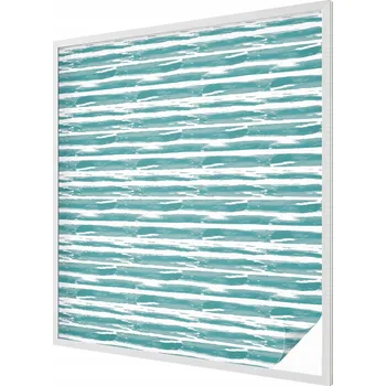 Okenní dekorace Dýha Fólie na mléčné sklo Dekorativní vitrážová zelená pruhy 100x116