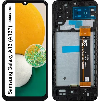 Displej pro Samsung A13 Sklo Dotyková plocha LCD SM-A137 Rámeček