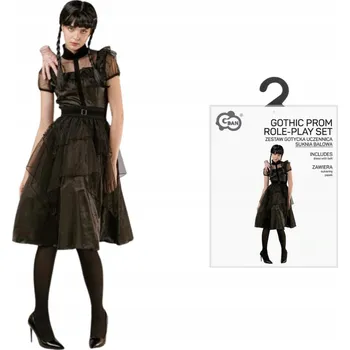 Karnevalový kostým Kostým Gotický kostým studentky, temné plesové šaty na Halloween GODAN