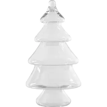 Vánoční dekorace Skleněný vánoční stromeček, velká vánoční dekorace, výška 40 cm