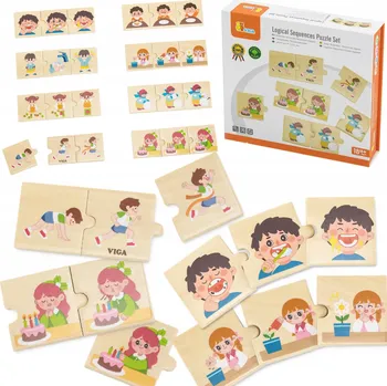 Puzzle Puzzle dřevěné s logickými sekvencemi Viga 44750