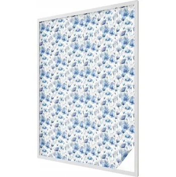 Okenní dekorace Samolepící fólie na okno, mléčná, s akvarelovými květy, 100x146 cm