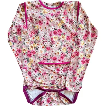 Body Set: Bodytriko s "neviditelným" bryndákem (kytky) Velikost: 158