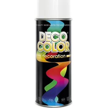 Barva ve spreji DECOCOLOR Bílá matná univerzální ve spreji Barva na Betonu a dřevo 400ml