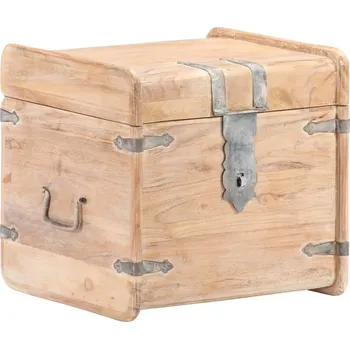 Truhla vidaXL Úložná truhla 40 x 40 x 40 cm masivní akáciové dřevo [289647] Barva: světle hnědá
