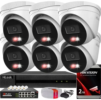 Bezpečnostní kamera SADA 6 KAMER PRO MONITORING 6MPx 3K+ HILOOK BY HIKVISION PoE HDD DISK 2TB
