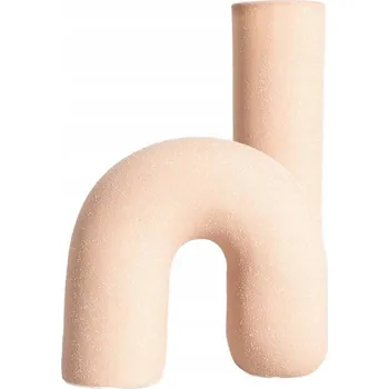 Váza Keramická váza TWIST béžová, 13x17 cm, HOMLA