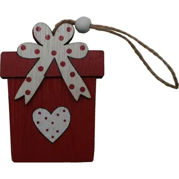 Vánoční dekorace Dekorace závěsná červený dárek 3001139