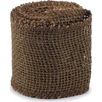 Stuha Jutová stuha přírodní šíře 60 mm Varianta: 11 hnědá tmavá, Balení: 12 ks