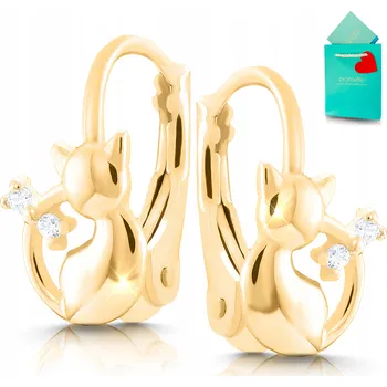 Náušnice Zlaté náušnice 925 pro holčičku kočičky