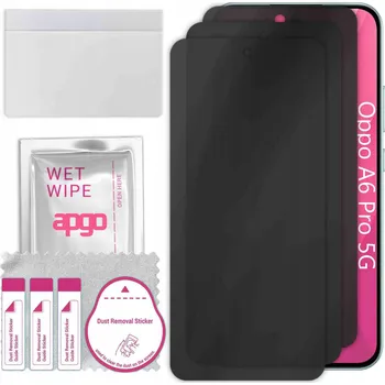 Pouzdro na mobilní telefon 3x Hybridní Sklo s Filtrem Soukromí pro Oppo A6 Pro 5G, PRIVACY