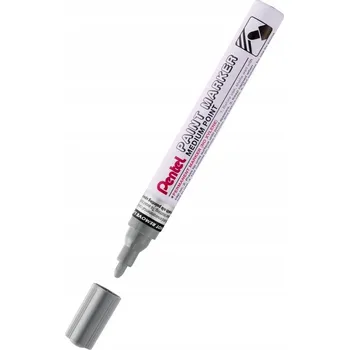 STŘÍBRNÝ OLEJOVÝ POPISOVAČ 4,5 mm metalický PENTEL dekorativní FLAMASTER