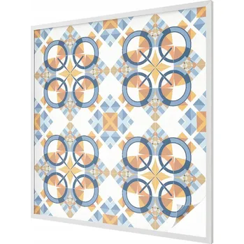 Okenní dekorace Samolepicí fólie na okno proti slunci – mléčná, geometrický vzor 100x100 cm