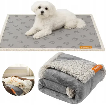 Pelíšek pro psa VODĚODOLNÁ DEKA PRO PSA KOČKU ZVÍŘATA PŘEHOZ DEKA PODLOŽKA OBOUSTRANNÁ 73x63