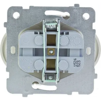 Elektrická zásuvka Elektrická zásuvka nástěnná Ospel GP-2SRZ/m/42 krémová