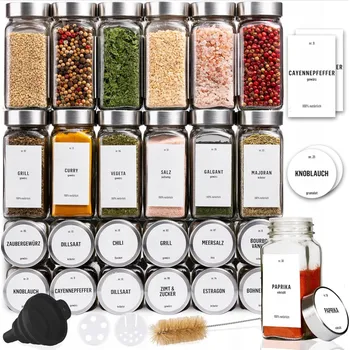 Dóza na potraviny 36x NÁDOBY NA KOŘENÍ 120ml SKLENICE SKLENIČKY NA ZAVAŘENINY +DÁREK EBOOK