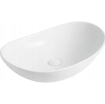 Umyvadlo Umyvadlo na desku oválné 620x360 mm - bílý lesk