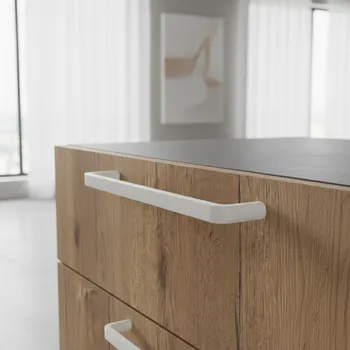 Nábytkové kování Interex design Úchytka BRISA / Bílá matná 256 mm