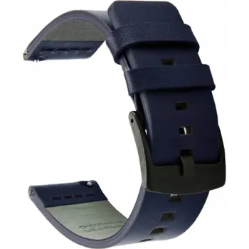 Řemínek na hodinky NOVÝ, SILNÝ MODRÝ KOŽENÝ ŘEMÍNEK, PRAVÁ KŮŽE 22MM + STĚŽEJKY