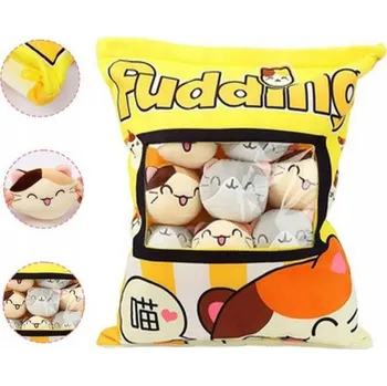 Polštář POLŠTÁŘ PUDINK S PLYŠÁKY NA HÁZENÍ - RŮZNÉ VZORY