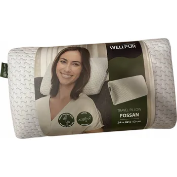 Polštář WELLPUR Fossan ortopedický cestovní Polštář 24x42x12 cm bílá