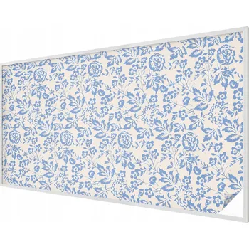 Okenní dekorace Samolepicí fólie na okno proti slunci – mléčná, motiv květů a listů, 200 x 116 cm