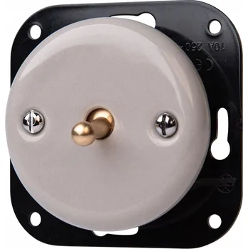 vypínač KERAMICKÝ ZAPUŠTĚNÝ JEDNOPÓLOVÝ SCHODIŠŤOVÝ PÁČKOVÝ PŘEPÍNAČ ŠEDÝ CWPT1S