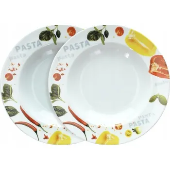 Talíř Porcelánové talíře sada 2 ks Tognana na těstoviny s motivem zeleniny
