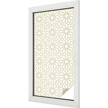 Okenní dekorace Dekorativní mléčná vitrážová fólie na okno, rostlinná elegance 50x100 cm