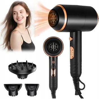 Fén Profesionální fén na vlasy se silným proudem vzduchu a 3 nastaveními teploty