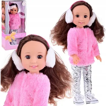 PANENKA MIMINKO HRAČKA PRO DÍTĚ ZIMNÍ OBLEČENÍ KOŽÍŠEK DÁREK >