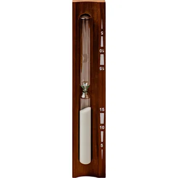 Přesýpací hodiny do sauny, konkávní, s teploměrem - bílý písek