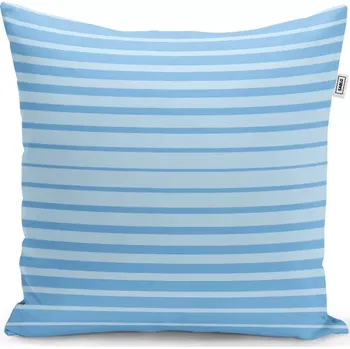 Polštář Sablio Polštář Světle modré pruhy - 40x40 cm
