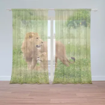 Záclona Sablio Záclony Lev a lvice: 2ks 150x250cm