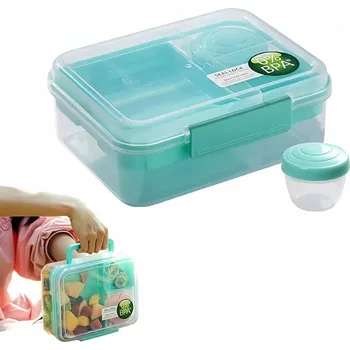 Svačinový box Svačinový box bento 1,65 l, světle zelený
